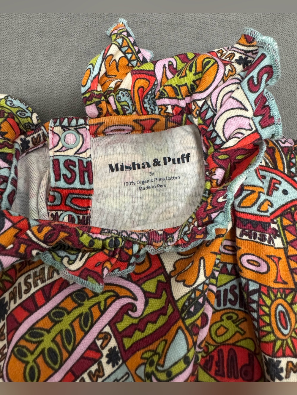 Misha And Puff Multicolor Floral Patchwork Ruffle Top - Picture 3 of 5